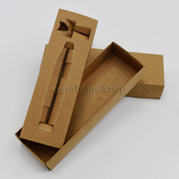 Boîte à tiroirs en papier kraft FSC personnalisée avec insert personnalisé pour kit de rasage de rasoir, emballage de soins personnels de toilettage écologique pour hommes