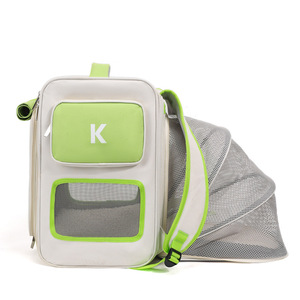 Cat bag, pet bag, color-blocked portable <b>backpack</b> for cats and dogs, expandable outdoor breathable cat <b>backpack</b>. - Product Image 3