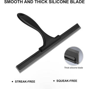 High Quality Matte <b>Black</b> Squeegee,All-Purpose Squeegee for <b>Bathroom</b> Shower Doors, Mirrors, Tiles and Car Windows - Product Image 3