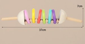 คาสทาเน็ตไม้ขายส่ง ของเล่นเสริมพัฒนาการสำหรับเด็กอายุ 2-4 ปี และ 5-7 ปี เครื่องดนตรีเด็กน่ารักสนุกสนาน - Product Image 6