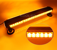 Aluminium-Warnleuchte mit Bernstein-, Rot- und Blaulicht-LEDs, Stroboskop-Lichtbalken für Abschleppwagen, 26 Blinkmodi, 12V 24V