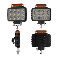Feu de signalisation LED ovale 5,7 pouces pour chariot élévateur, 40W 5800LM, blanc jaune, stroboscopique, multi-modes, étanche IP68, pour grue, chargeuse, bulldozer