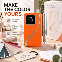 Perceuse à ongles portable personnalisée à moteur brossé 85W et bande de ponçage, pièce manuelle OEM ODM