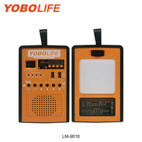 Generator tenaga surya cadangan darurat portabel, Generator tenaga surya MPPT pengendali LiFePO4 baterai Radio Panel surya sistem pencahayaan rumah