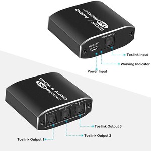 Distribuidor de Fibra Óptica de Plástico NYT 1 Entrada 3 Salidas <span class=keywords><strong>SPDIF</strong></span>, Puerto de <span class=keywords><strong>Audio</strong></span> de Fibra Óptica Compatible con Dolby 51/71 - Product Image 2