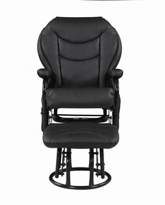 2024 Faux Leather <strong>Recliner</strong> <strong>Chair</strong> with <strong>Footstool</strong> Powder Coating Base with Cover <strong>and</strong> Matching Ottoman - Product Image 2