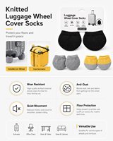 Housse de roue de valise personnalisable, résistante à la poussière, en tricot, anti-rayures, pour roulettes de chariot