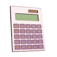Fournitures de bureau Accessoires de bureau pour étudiants Calculatrice de compte acrylique avec miroir rose