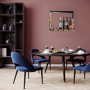 A parete in metallo di colore nero supporto di bottiglia di vino con tappo del vino della rack <span class=keywords><strong>holder</strong></span> per la decorazione domestica - Product Image 4