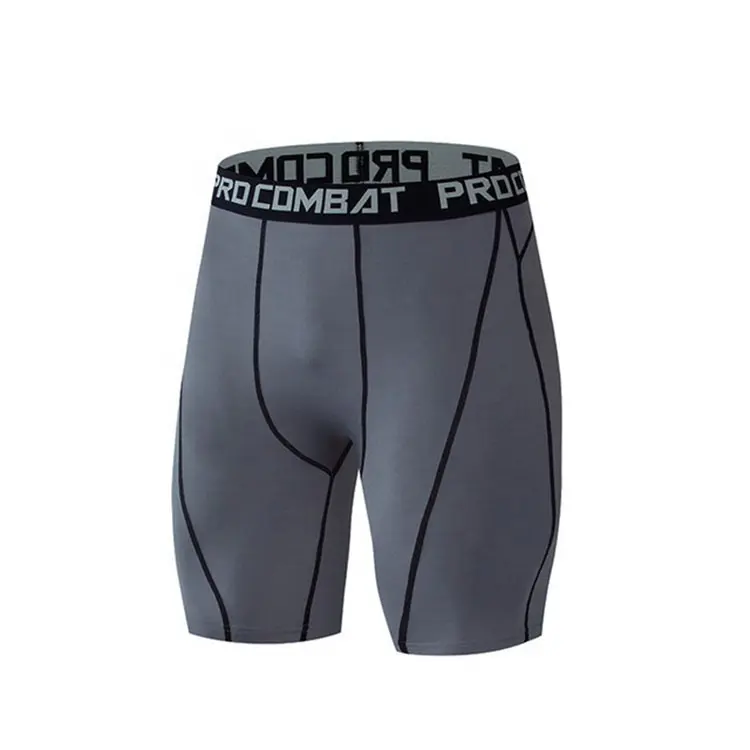 Pantalones cortos de compresión MMA con estampado personalizado, shorts de entrenamiento de poliéster y LICRA con compresión