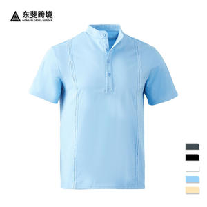 Camiseta de Manga Corta para Hombre, Color Sólido, con Botones, Transpirable, para Verano, Tallas S M L XL XXL - Product Image 3