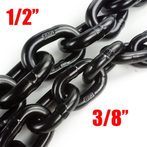 Cadena de elevación corta de acero soldada EN818-2 G80 G100, cadena de arrastre galvanizada en caliente G80, eslinga de cadena de elevación, cadena de alta resistencia - Product Image 4