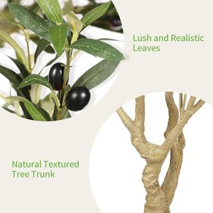 Olivo Artificial de 60-210 cm con Ramas Desmontables, Árbol Decorativo de Imitación para Interiores/Exteriores, Decoración del Hogar, Planta Artificial en Stock - Product Image 4