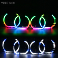 Diffuseur acrylique super lumineux à fond plat LED Rgbw Angel Eyes pour BMW E36 E46 LED Angel Eyes Feux de jour