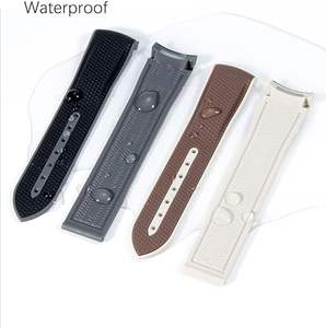 Omeg Aswatch Speed Master 20mm için fabrika stok Watchband silikon kauçuk saat kayış Curvy biten bilek bandı değiştirme - Product Image 6