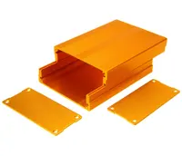 Caja de carcasa de aluminio para amplificador de proyecto electrónico, caja de placa de circuito dorado, Mayitr, 100x76x35mm