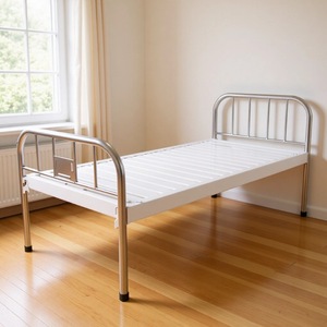 Cama Médica Plana Xin Yuchen YC-C04 con Cabecera de Acero Inoxidable, Cama de Enfermería Manual, Cama de Observación Hospitalaria, Blanca - Product Image 1