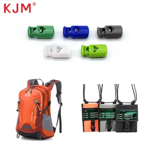 Cord Lock Stopper KJM China Supply POM Plastic Spring Cord Lock Toggle Stopper For Bag Or Garment