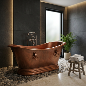 Bañera de Cobre con Patas de Garra, Individual, Pulida - I H C - Product Image 3