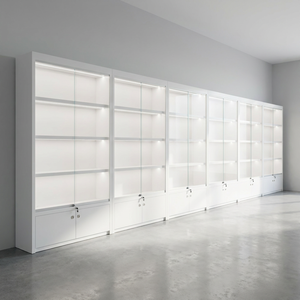 <span class=keywords><strong>Vitrine</strong></span> de présentation moderne et luxueuse pour bijouterie, design intérieur personnalisé, bois, verre, éclairage LED, étanche, écologique - Product Image 5