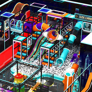 Équipement <span class=keywords><strong>de</strong></span> jeux Softplay, parcours Ninja Warrior, aire <span class=keywords><strong>de</strong></span> jeux multifonctionnelle pour enfants et adultes, équipement <span class=keywords><strong>de</strong></span> terrain <span class=keywords><strong>de</strong></span> jeux intérieur avec toboggans en spirale - Product Image 1