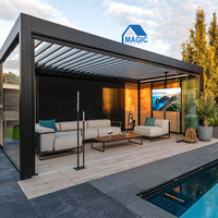 Pergola à lames orientables automatique de qualité supérieure pour l'extérieur, idéale pour les résidences, pergola à lames en aluminium motorisée pour l'extérieur