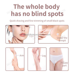 Maquinilla de Afeitar Eléctrica Inalámbrica Portátil para Mujer, Cabezal Doble, Resistente al Agua, Depilación sin Dolor en Húmedo y Seco, para el Cuidado Corporal Completo - Product Image 3