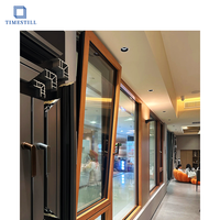 Rotura térmica Ventanas abatibles de vidrio de aluminio Inclinación de doble acristalamiento y bloqueo multipunto de alta seguridad