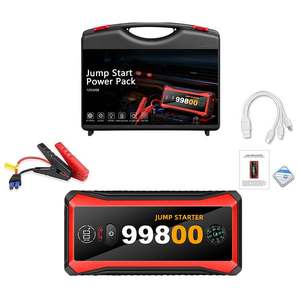 Démarreur de <span class=keywords><strong>voiture</strong></span> 99800mAh 3500A Courant de pointe Démarrage rapide avec lampe de poche Pack de démarrage Câbles de sécurité avec charge rapide USB - Product Image 6