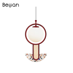 Lampe à <span class=keywords><strong>Suspension</strong></span> en métal noir, design contemporain, verre blanc, <span class=keywords><strong>Terrazzo</strong></span>, luminaires suspendus pour salon, Bar - Product Image 1