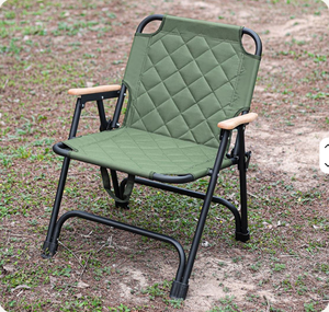 كرسي قابل للطي بتصميم عصري للاستخدام الخارجي، خفيف الوزن للغاية، مثالي للصيد والتخييم والشاطئ، مصنوع من قماش أكسفورد 600D مع حشوة قطنية - Product Image 2