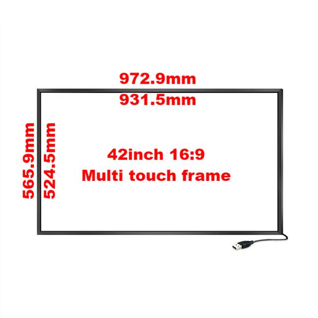 42inch IR Touch Frame Overlay Kit Infrared Mutil Touch Screens 20points YCLTOUCH Aluminum Alloy Housing