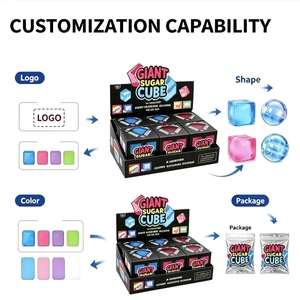 Ice Cube Squishy Toy Giant Sugar Cube Crystal clear Super Squishy Squeeze Toy for Daily Stress Vent - Product Image 5