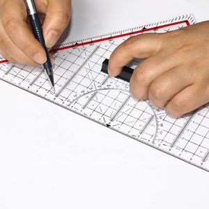 Regla Triangular Multifuncional Transparente de Diseño, con Mango de Plástico, <span class=keywords><strong>30</strong></span> <span class=keywords><strong>cm</strong></span>, Herramienta de Medición, Escala de Arquitectura para Dibujo - Product Image 3