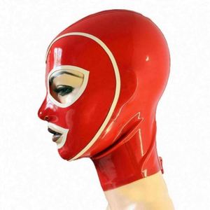 Capucha <span class=keywords><strong>de</strong></span> látex <span class=keywords><strong>rojo</strong></span> Capucha sexy Cremallera en látex <span class=keywords><strong>Traje</strong></span> <span class=keywords><strong>de</strong></span> Unión ajustado Juego <span class=keywords><strong>de</strong></span> rol Fiesta gay Fetiche - Product Image 1