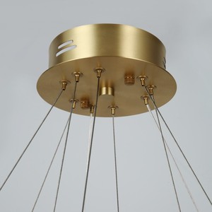 Lámpara de Techo LED Redonda de 2 Niveles con Diseño Creativo en Cobre, Cristal de Murano y Metal, Estilo Europeo Personalizado - Product Image 2