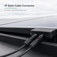 Connecteur de câble en cuivre MCX solaire 1P mâle-femelle avec boîtier PC et joint en silicone pour boîtier de jonction de module