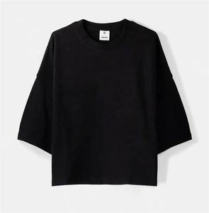 เสื้อยืดผู้ชายโอเวอร์ไซส์ผ้าฝ้าย100% หรูหราออกแบบเองได้ด้วยการถักผ้าและพิมพ์ลาย - Product Image 4