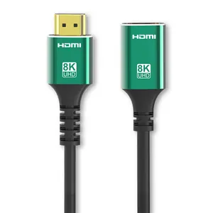 准备运送HDMI公到母适配器4K 8k适配器铝金属插孔AM到AF HDMI电缆0.5m 1m 1.5m