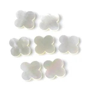 Wholesale Price Four Leaf Clovers/Natural White Shell 4 Clover Beads/Different Sizes Lucky Four Clovers Stone