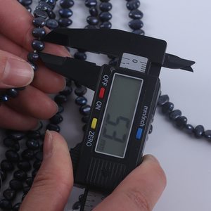 ขนาด5-6มม. สายสั้นสีเทาเข้มย้อมสีไข่มุกบาโรก7นิ้วสำหรับทำเครื่องประดับ18ซม. - Product Image 6