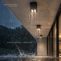 Plafonnier LED carré en aluminium étanche IP65, montage en surface, anti-éblouissement profond, multi-spots pour couloir extérieur, magasin, projet