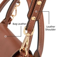 Bandoulière réglable en cuir véritable avec boucle non perforée pour sac fourre-tout, accessoire de remplacement pour sac bandoulière