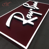 Caisses lumineuses publicitaires rectangulaires personnalisées avec élément décoratif Cadre de panneau de signalisation pour grandes entreprises