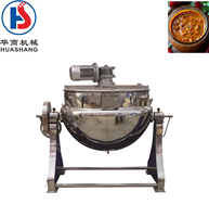 Huashang Custom Commerciële RVS Dubbelwandige Verwarmingsmantelketel voor het maken van sauzen, jam en dranken