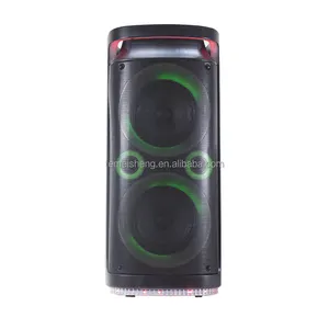 Recém-profissional palco alto-falante Dual 8 Polegada com dj luz portátil sistema de som audio speaker para festa Karaoke casa