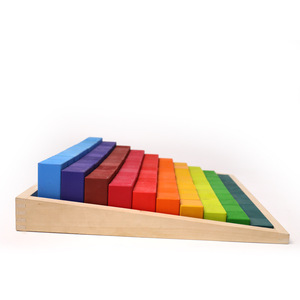 Per bambini Arcobaleno Di Legno Blocchi di Costruzione di Giocattoli <span class=keywords><strong>Giochi</strong></span> I Ragazzi e Le Ragazze Prima Educazione Giocattolo Accessori - Product Image 4