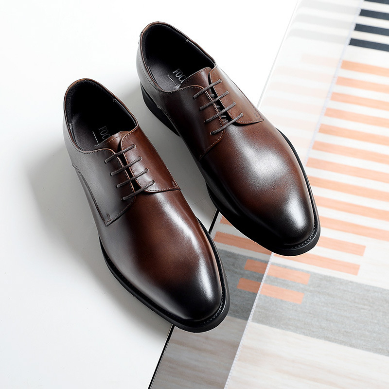 Scarpe mocassini uomo Class blu scuro Oxford eleganti superlight in vera pelle e