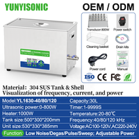 Limpiador Ultrasónico de Laboratorio Multifrecuencia Sonicator Bath 40 80 120 kHz con Degas, Pulso y Sweep para Investigación YUNYISONIC YL1630 L Sonicator