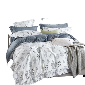 Bán Buôn Bền Vững Tự Nhiên Chất Lượng Cao Sang Trọng Satin <span class=keywords><strong>Cotton</strong></span> Mềm Mại Chạm 4Pcs In Duvet Bìa Bộ Đồ Giường Đặt - Product Image 1